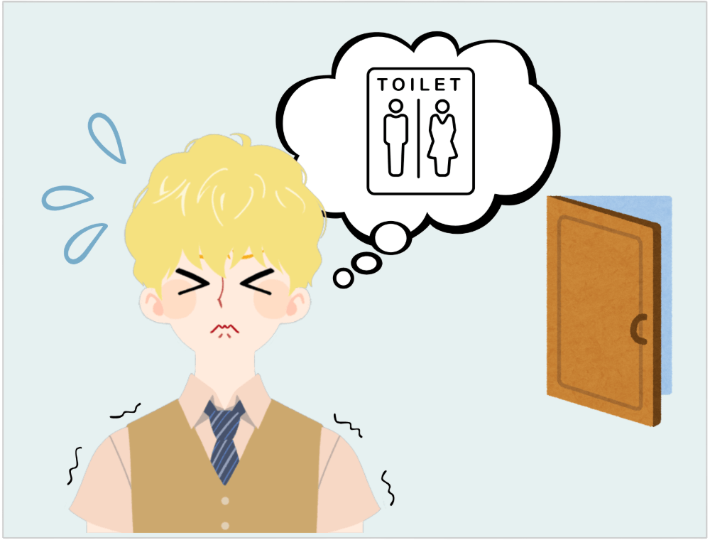 トイレを探す外国人