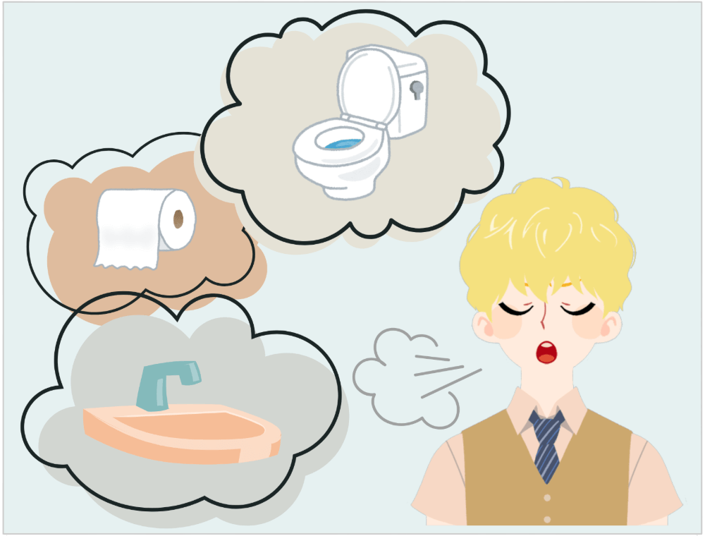 トイレを利用する外国人